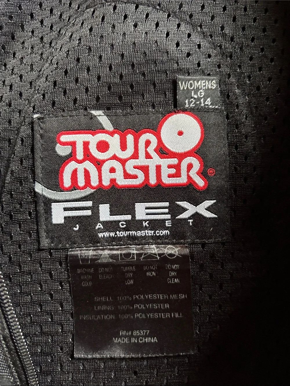 Women’s Black Tour Master FLEX motorcycle Jacket - Durable Windproof Outerwear - Picture 5 of 15
